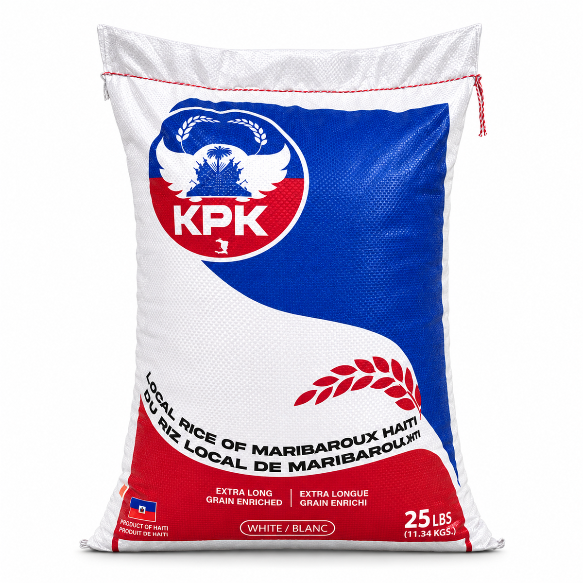 KPK - White Haitian Rice, 25 lb (BKPK001) white background 9ce3f866820366be