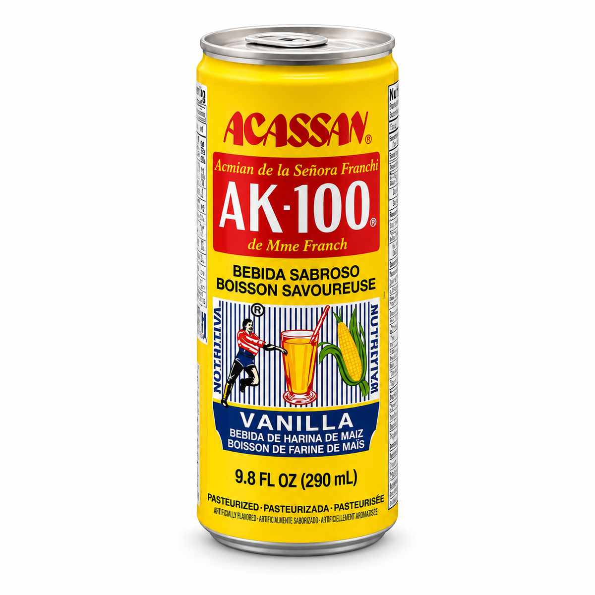 Acassan - AK100 Vanilla Shake, 9.8 oz, 12 ct/Case (CACAS002) white background 85965787e1ad0c52