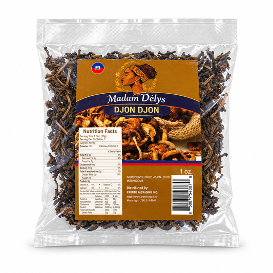 Madam Delys - Djon Djon Mushrooms, 1 oz, 60 ct/Case (CMDEL014) white background 3a60917f04337491