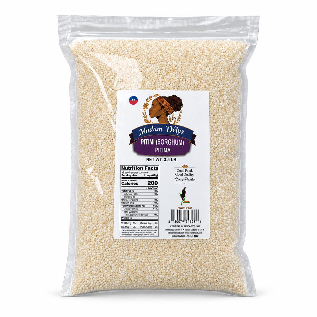 Madam Delys - Pitimi (Sorghum Grain), 3.5 lb, 12 ct/Case (CMDEL028) white background 598cfd652b4f5f4f