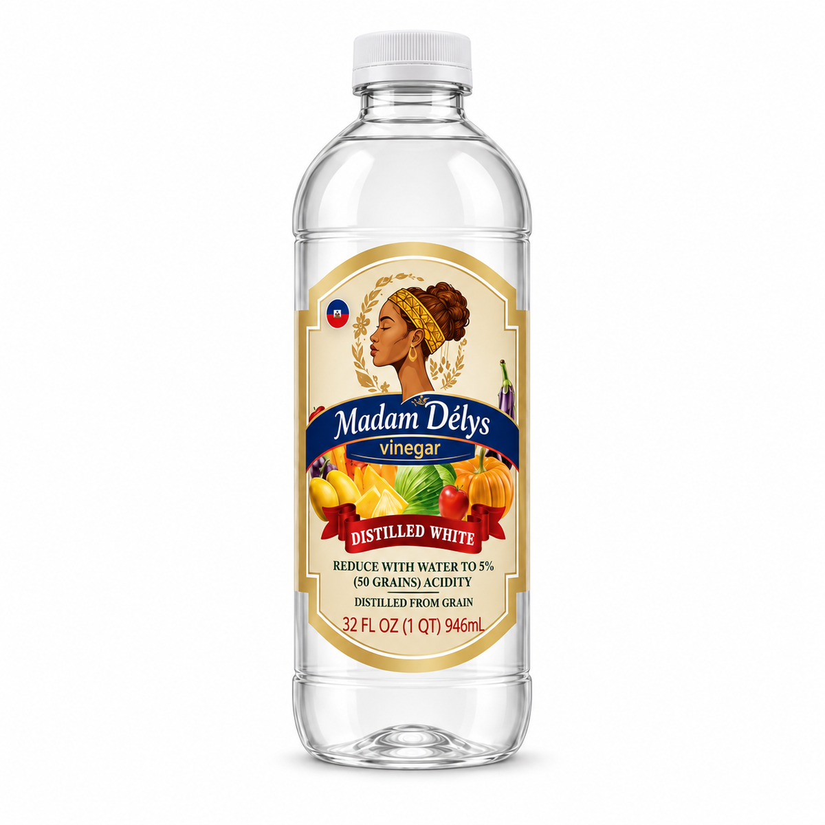 Madam Delys - White Vinegar, 32 oz, 12 ct/Case (CMDEL041) white background 16f1748cba15665f