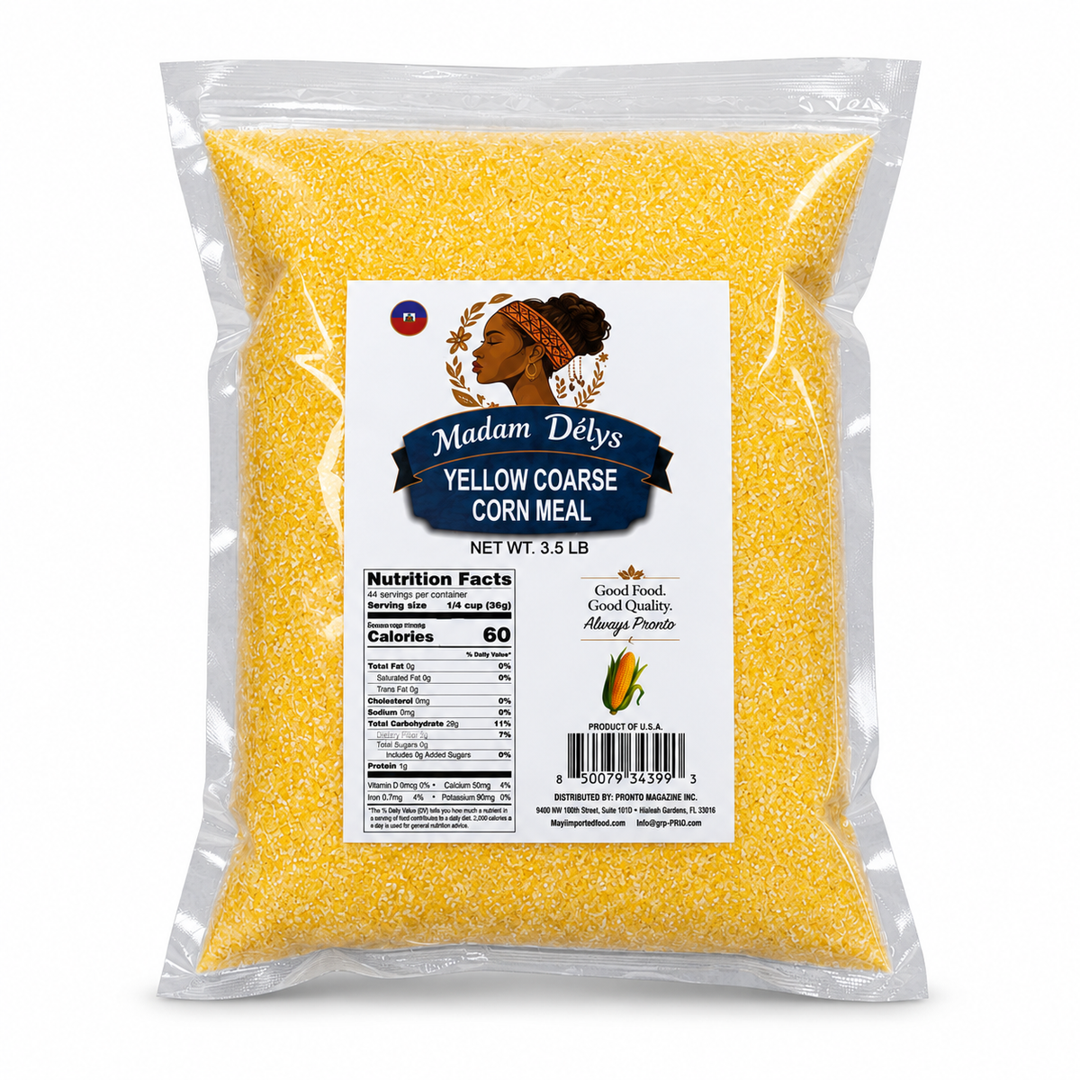 Madam Delys - Yellow Coarse Cornmeal, 3.5 lb, 12 ct/Case (CMDEL047) white background 4975302416f9e15a