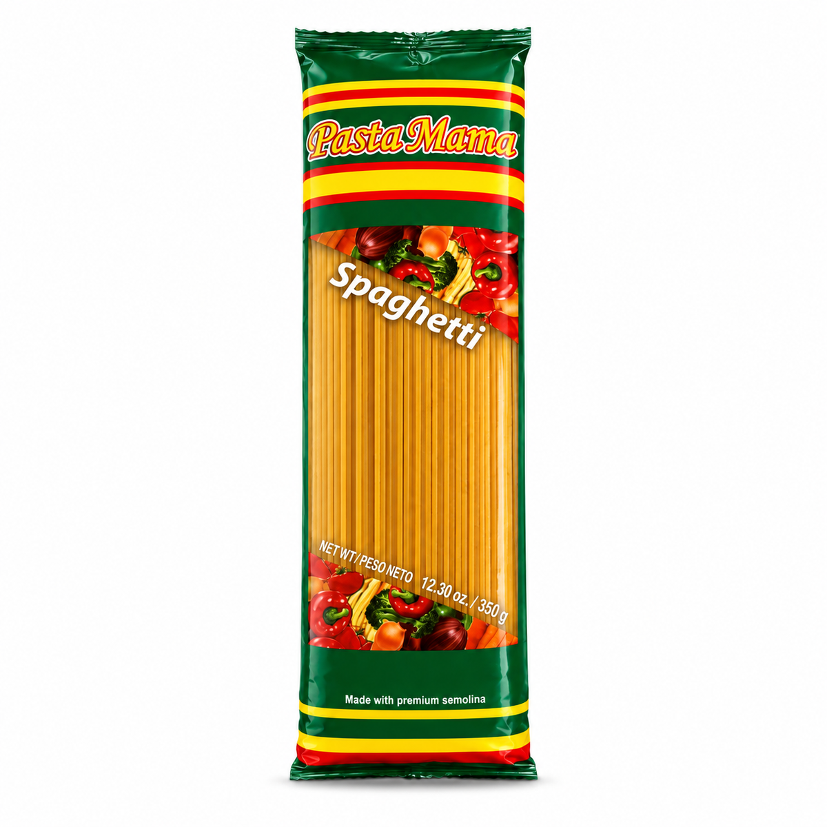 Pasta Mama -Spaghetti, 12.3 oz, 24 ct/case (CPAST004) white background a09effb3f320ed60